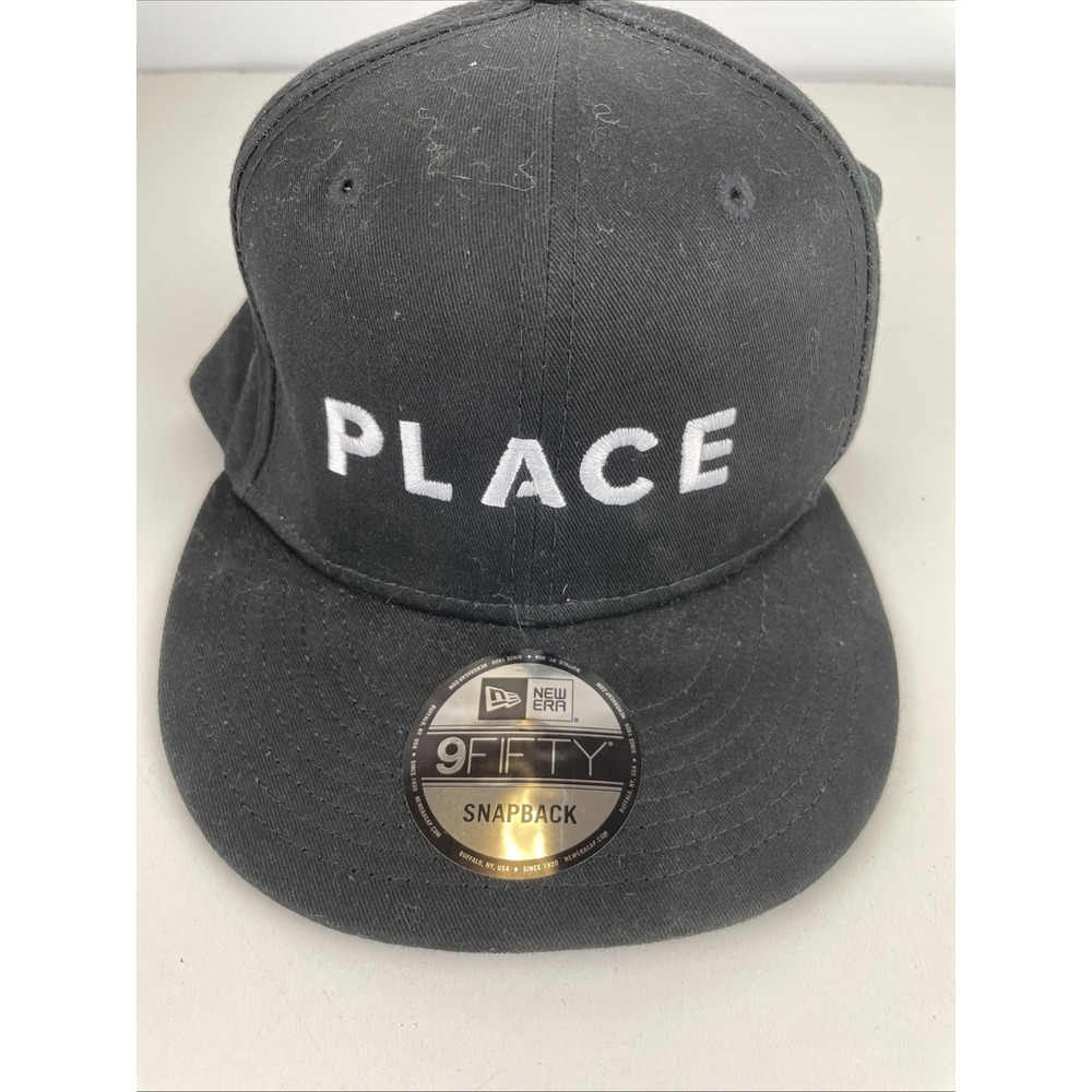 9 FiftyBrand Logo Place EmbroideredGraphic Black/White Snapback Hat Cap One Size